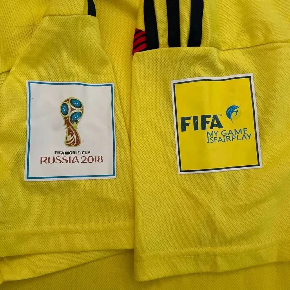 Adidas Colombia 2018 World Cup Yellow Soccer Jersey XL Blokecore